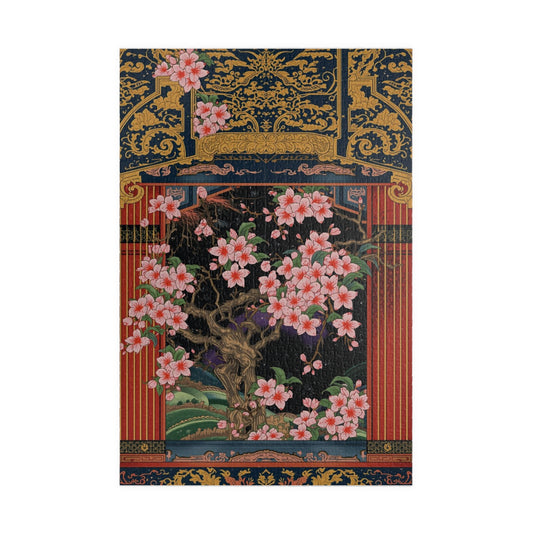 Luxury Japanese Hanafuda Jigsaw Puzzle – Cherry Blossom Gold Leaf Art